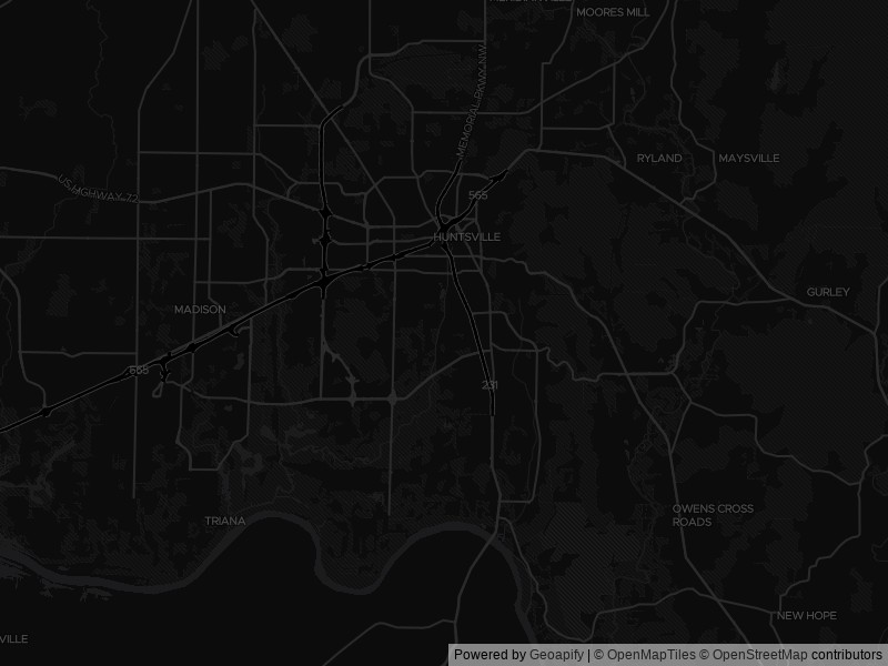 Map of recent public-records changes across Huntsville