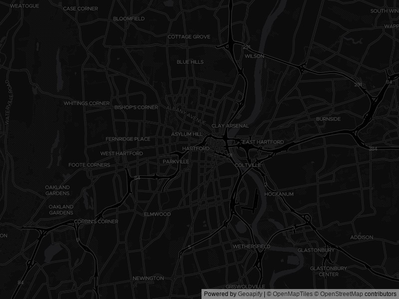 Map of recent public-records changes across Hartford