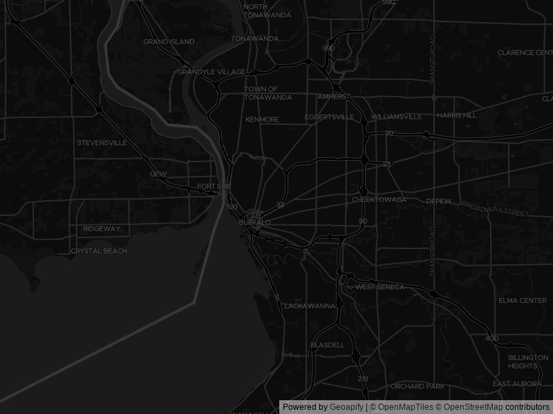Map of recent public-records changes across Buffalo