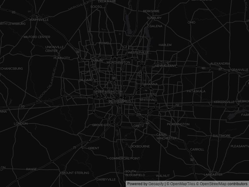 Map of recent public-records changes across Columbus