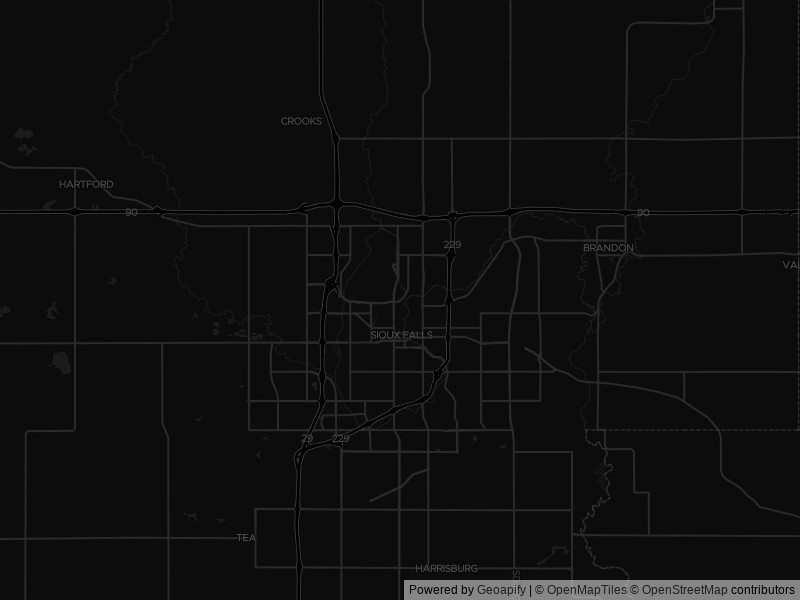 Map of recent public-records changes across Sioux Falls