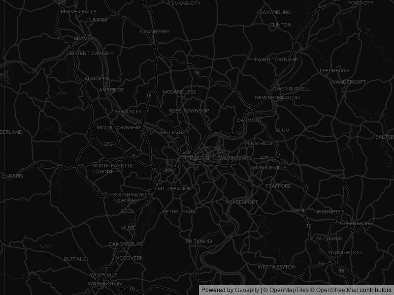 Map of recent public-records changes across Pittsburgh