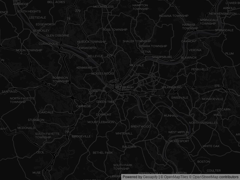 Map of recent public-records changes across Pittsburgh
