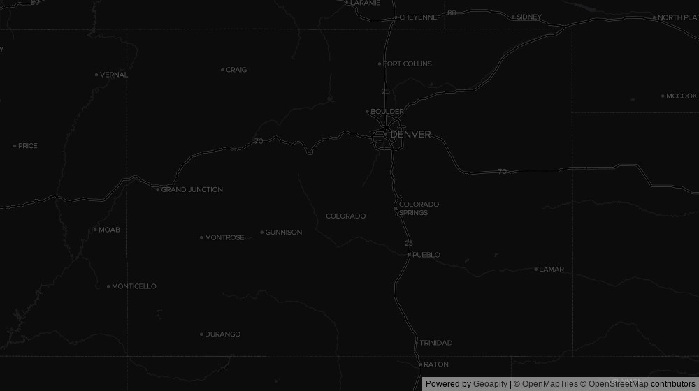 Map of the 2 Colorado cities DeltaVisor tracks
