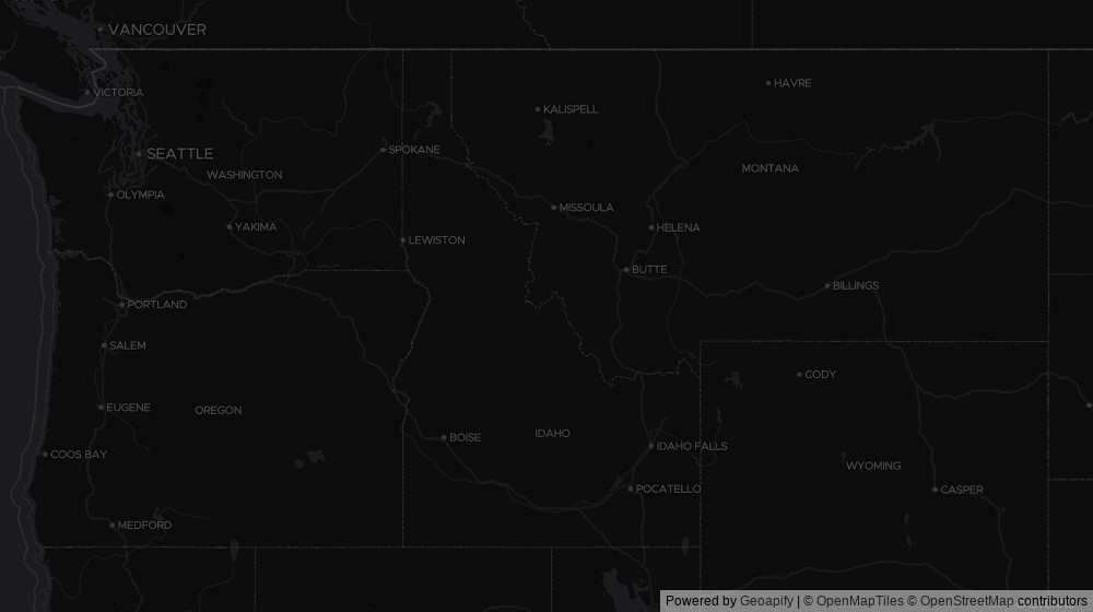 Map of the 1 Idaho city DeltaVisor tracks