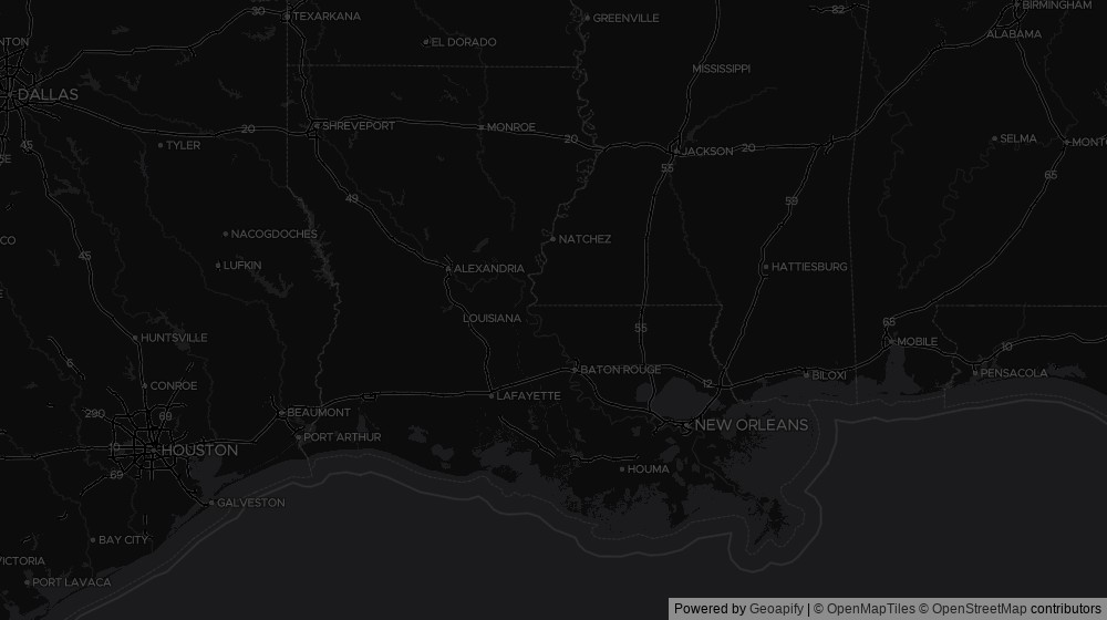Map of the 1 Louisiana city DeltaVisor tracks