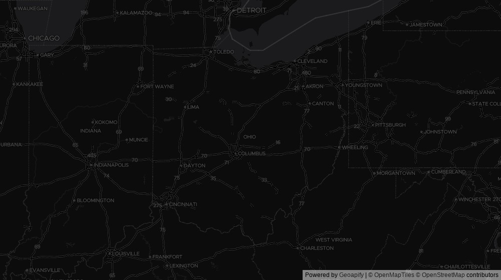 Map of the 3 Ohio cities DeltaVisor tracks