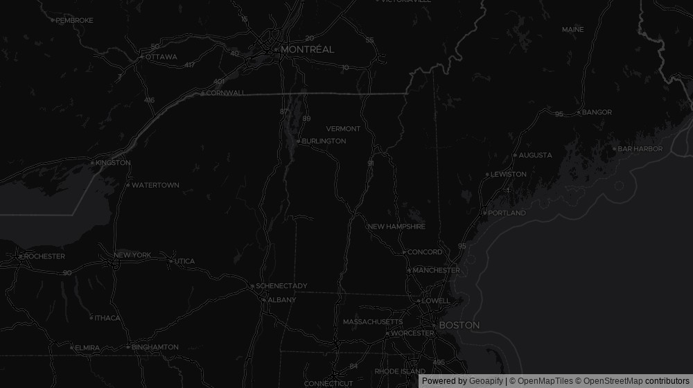 Map of the 1 Vermont city DeltaVisor tracks