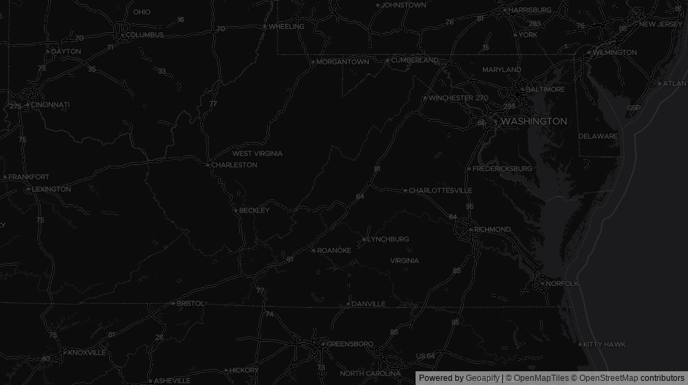 Map of the 1 Virginia city DeltaVisor tracks